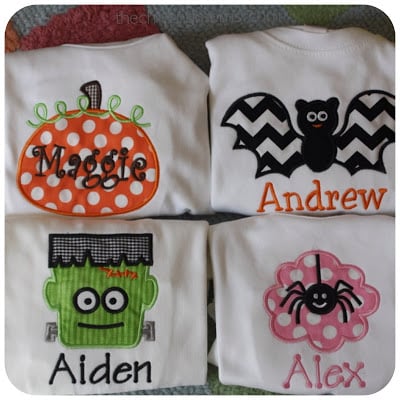 Chic-A-Dee Embroidery: Halloween Shirts
