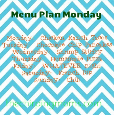 All About Organization Week!!—Starting with a Menu Plan Monday