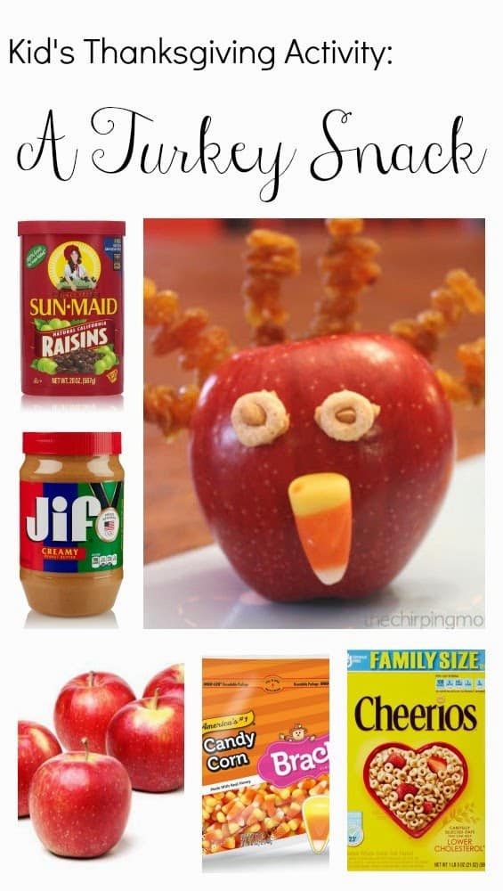 Apple Turkey Snack for Thanskgiving : The Chirping Moms