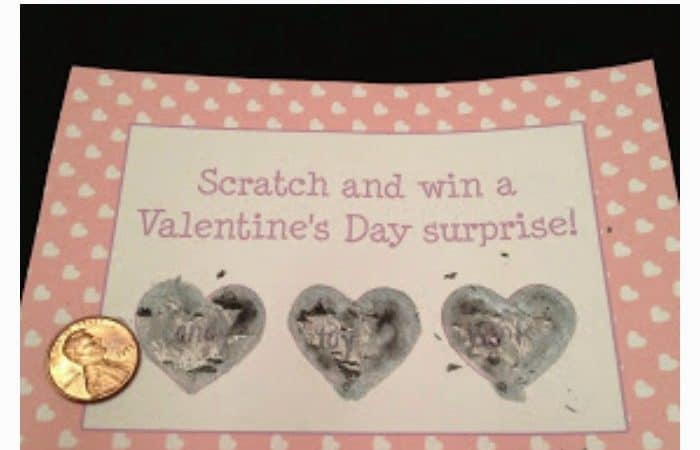 DIY Scratch Off Valentines for Kids and Adults