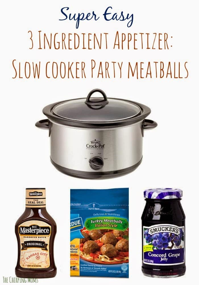 Slow Cooker Party Meatballs || The Chirping Moms