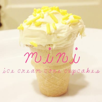  Mini Ice Cream Cone Cupcakes || The Chirping Moms
