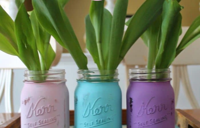 DIY Spring Mason Jar Vase