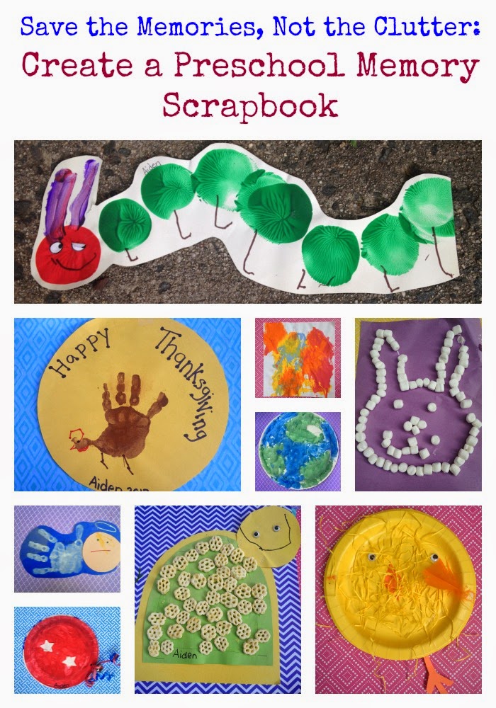 Save the Memories, Not the Clutter:  Create a Preschool Memory Art Scrapbook