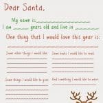 Dear Santa Letter (Free Printable)