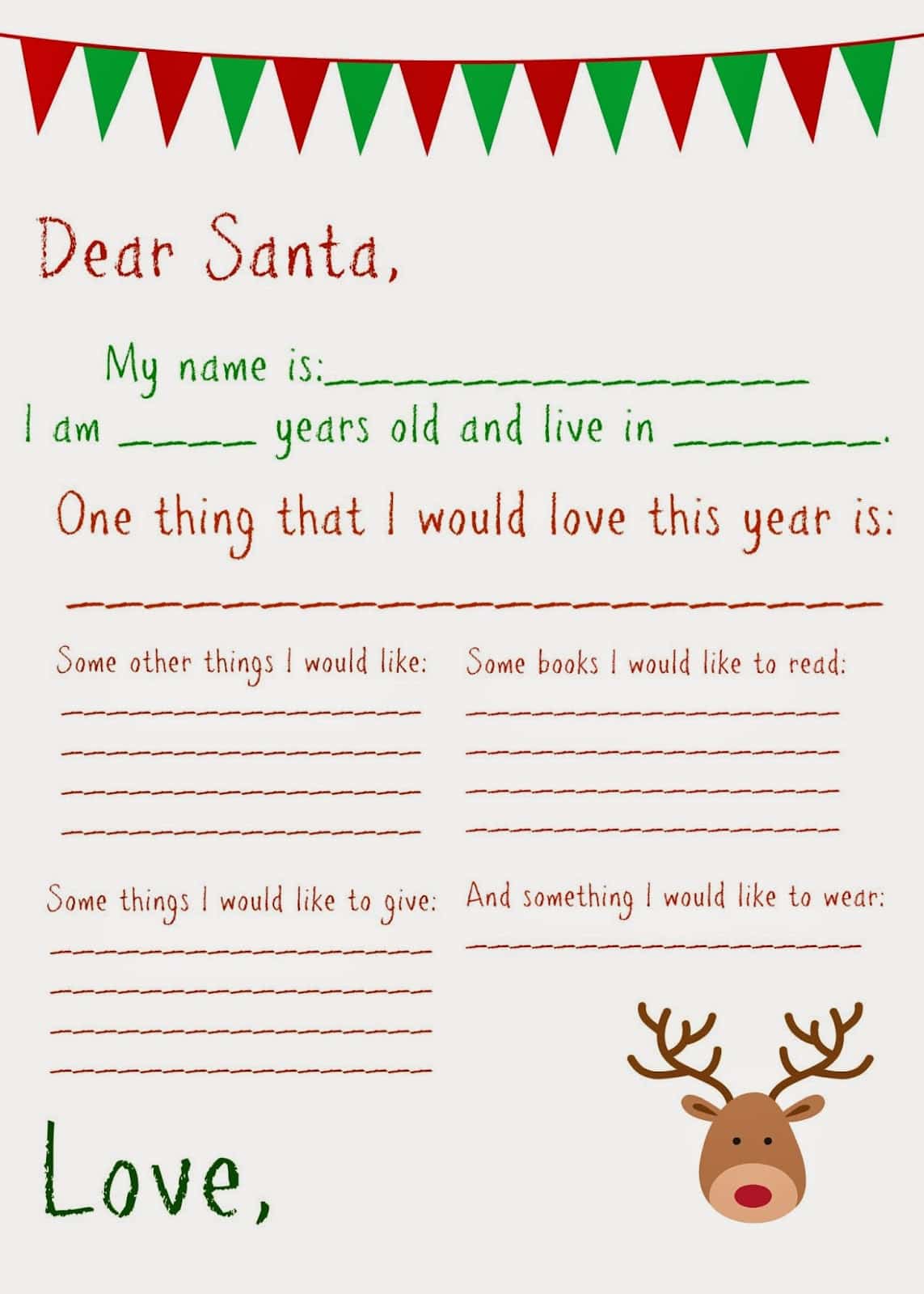 Dear Santa Letter (Free Printable) - The Chirping Moms Intended For Dear Santa Letter Template Free