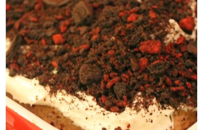 Candy Cane Oreo Cake