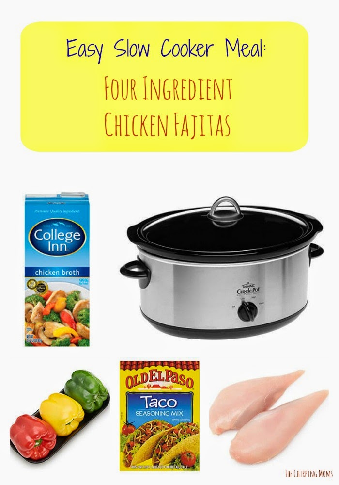 Crock Pot Four Ingredient Fajitas || The Chirping Moms