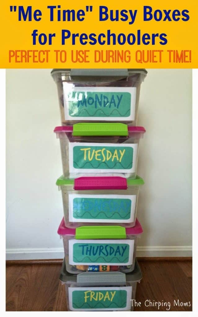 Me Time Busy Box Idea for Preschoolers || The Chirping Moms