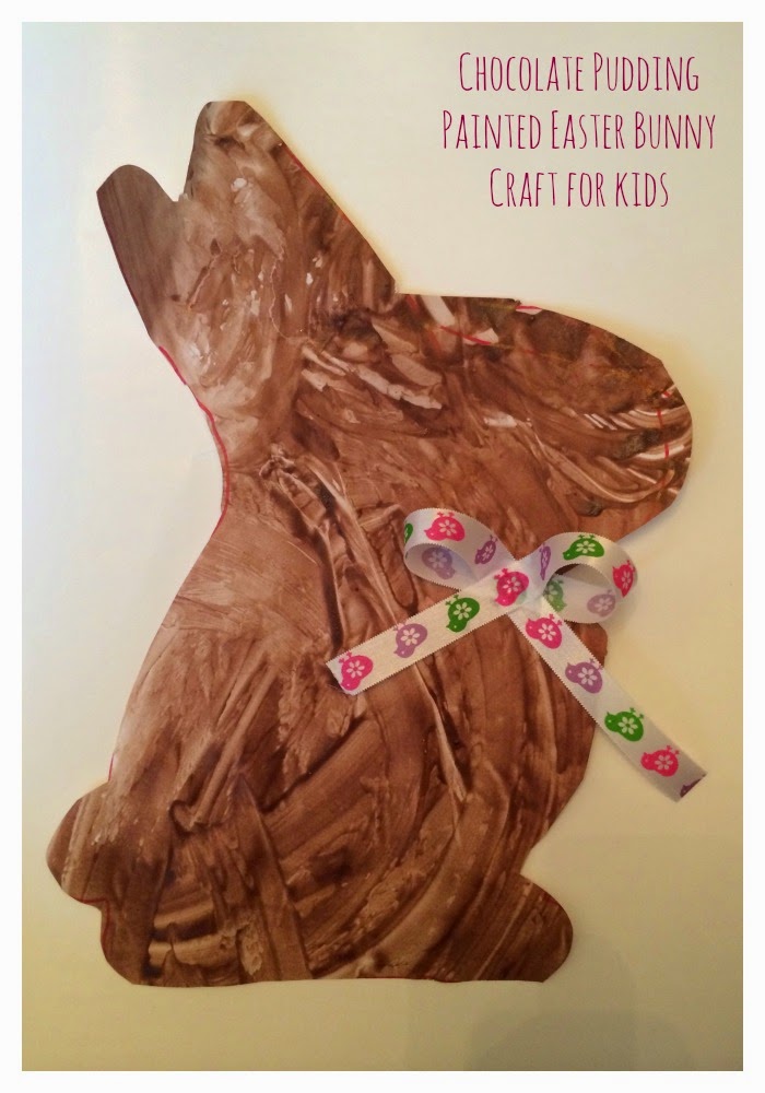 Chocolate Pudding Painted Bunny || The Chirping Moms