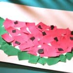 Simple Summer Craft: Ripped Paper Watermelon