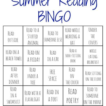 Summer Reading Bingo Challenge for Kids (Free Printables)