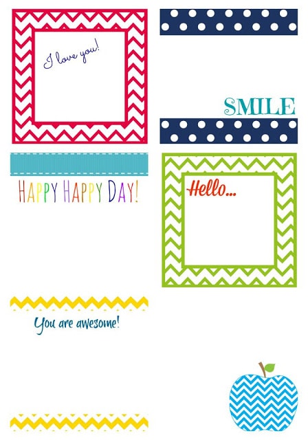 Free Printable Lunch Notes || The Chirping Moms