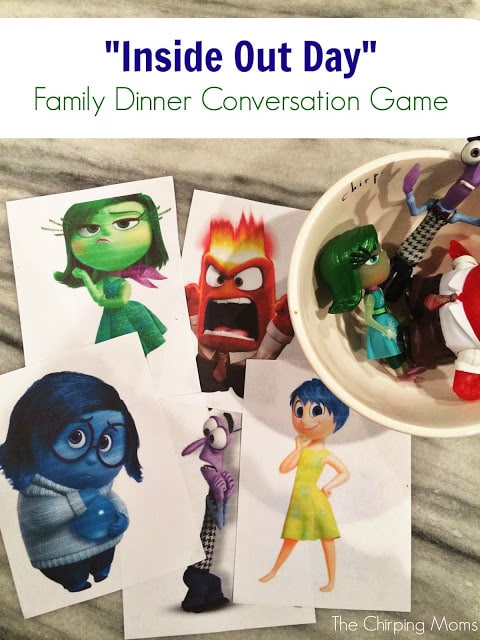 Inside Out Day:  Family Dinner Conversation Game || The Chirping Moms