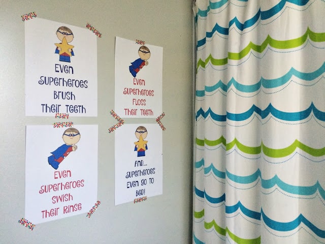 Superhero Bathroom Wall Art (Free Printable) || The Chirping Moms