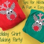 Kids Christmas Party Idea: Holiday Shirt Making Party