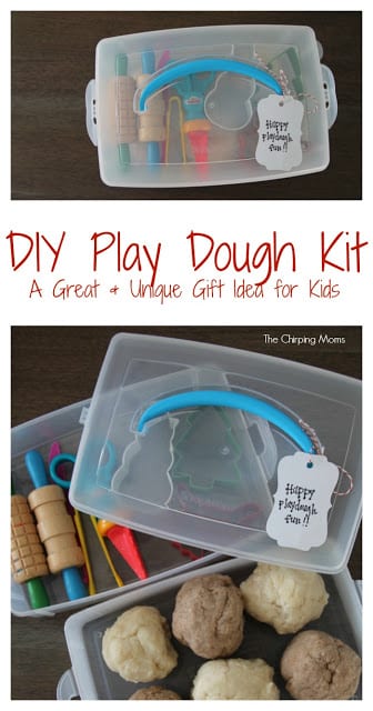 DIY Play Dough Kit for Kids || The Chirping Moms. Fun Gift Idea for Kids. DIY Play Dough.