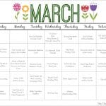 March Printable Activity Calendar for Kids