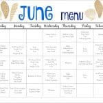 June Meal Plan for Families (& Free Printable)