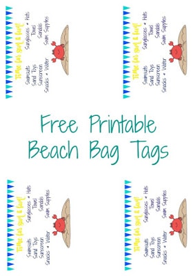Printable Beach Bag Checklist Tags || The Chirping Moms