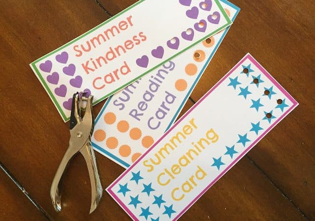 Summer Punch Cards for Kids {Free Printables!}
