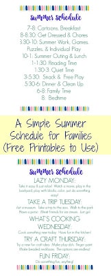 Summer Schedule for Kids (Free Printable) ||| The Chirping Moms