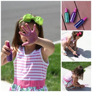 Summer Fun for kids, chalk paint