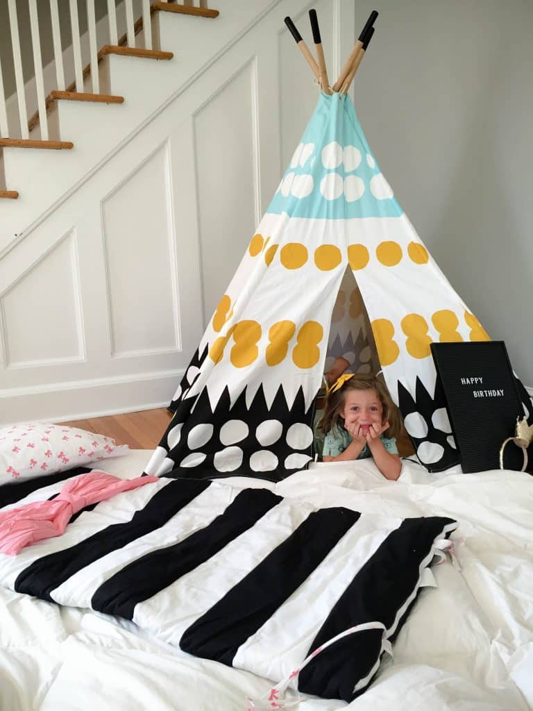 faux slumber party for kids