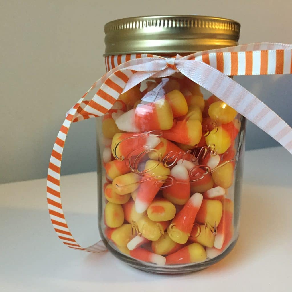 Mason Jar of Candy Corn