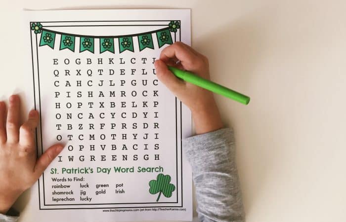 St. Patrick’s Day Word Search { Free Printable }