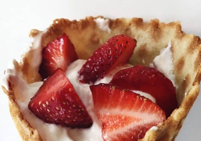 Strawberry Greek Yogurt Waffle Cone Parfaits Story