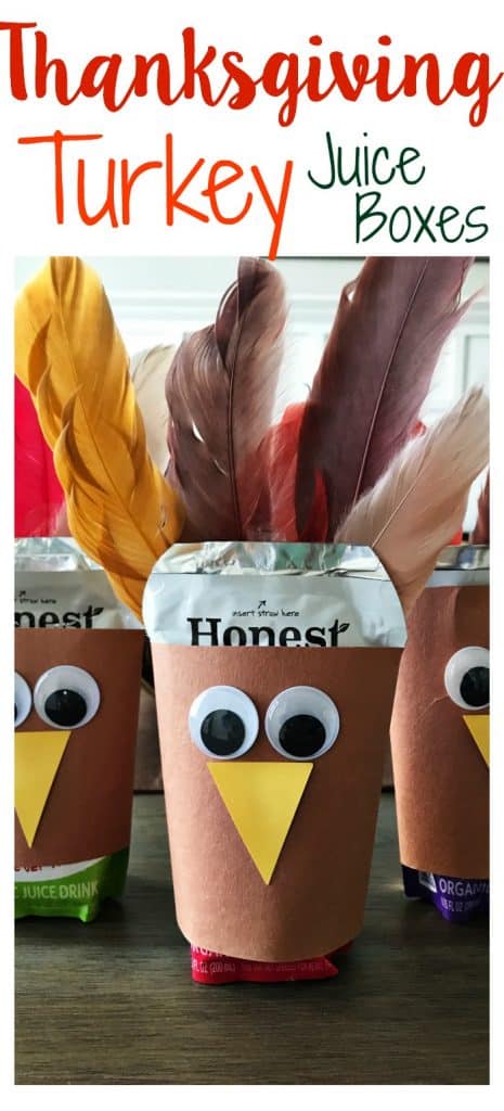 Thanksgiving Turkey Juice Boxes || The Chirping Moms