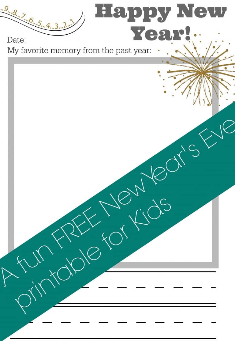 New Year's Eve Activity for Kids: FREE Printable - The Chirping Moms