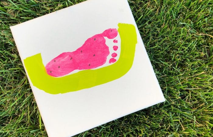Fun Summer Footprint Craft: Watermelon Footprint