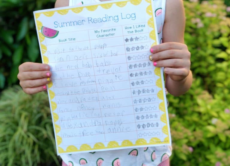 A Fun Summer Reading Log for Kids - The Chirping Moms