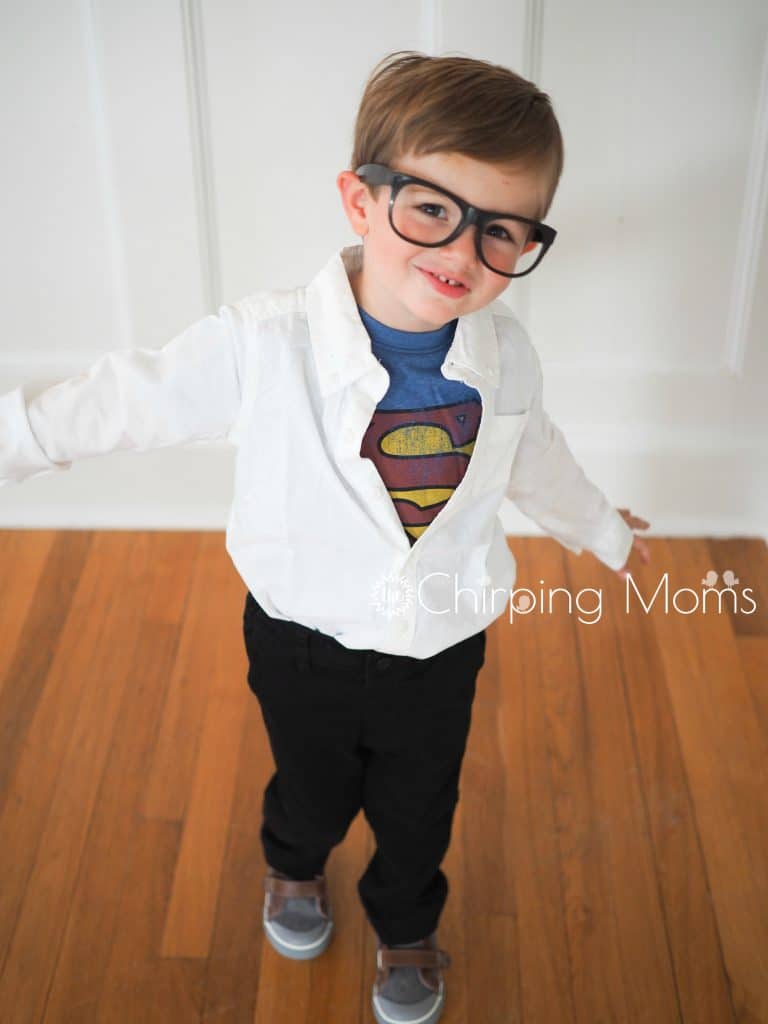 DIY Clark Kent Costume - The Chirping Moms
