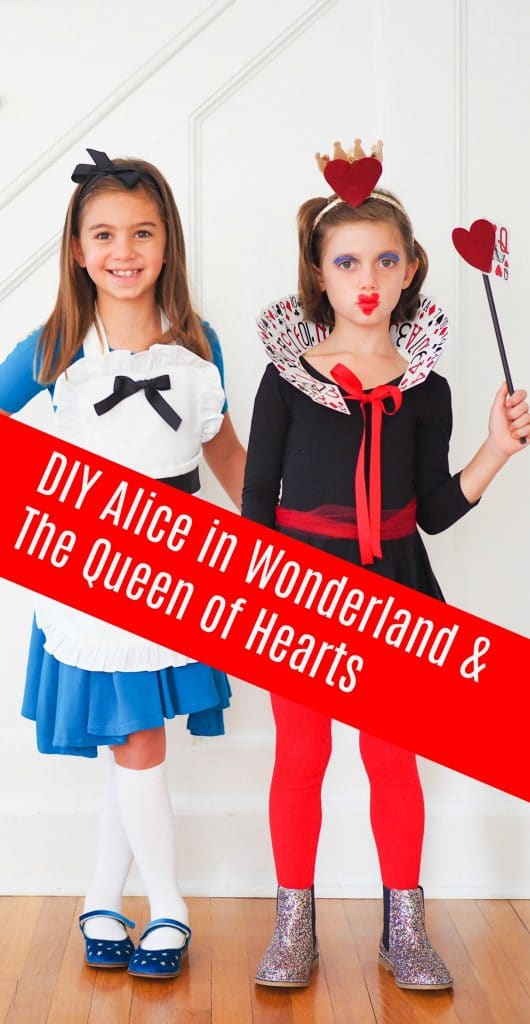 Easy Diy Alice In Wonderland Queen Of Hearts Costumes The Chirping Moms - Easy Queen Of Hearts Costume Diy