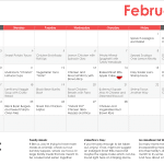Monthly Meal Planning: February Meal Calendar