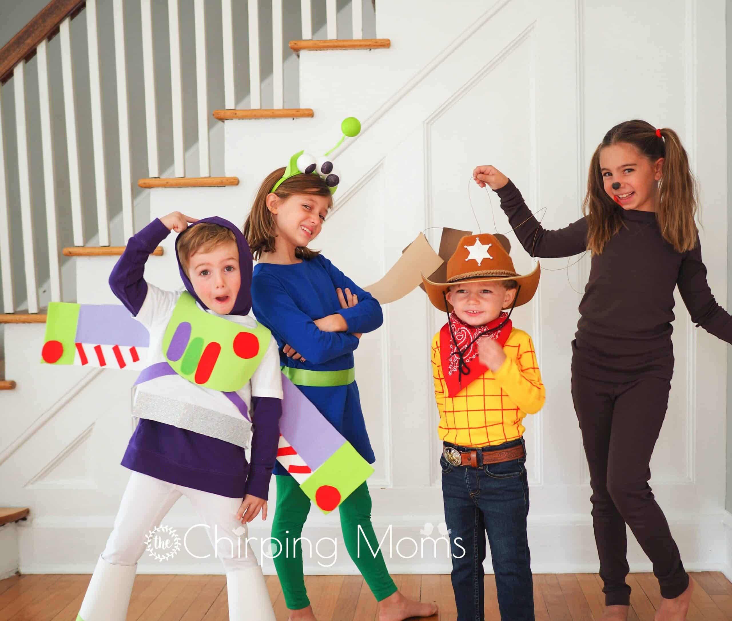 Easy Diy Toy Story Costumes The Chirping Moms - Diy Homemade Toy Story Costumes
