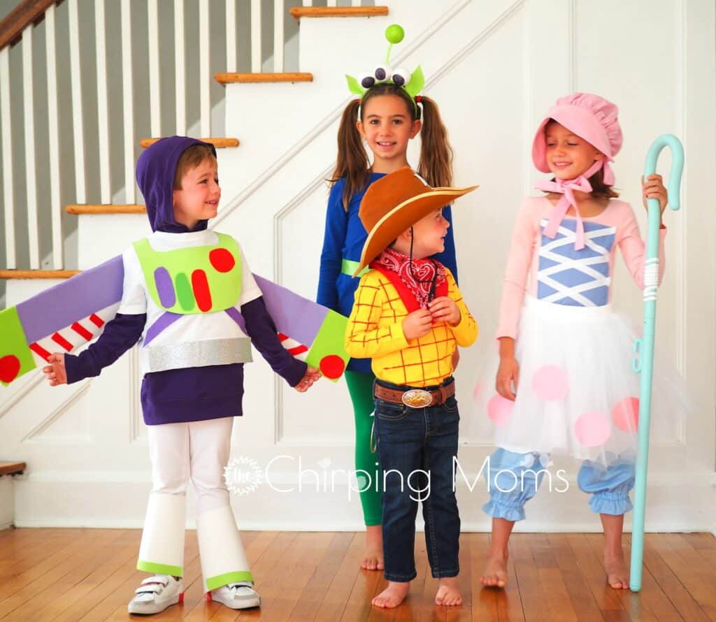 Easy DIY Toy Story Group Costume The Chirping Moms Easy DIY Toy Story Group Costume The Chirping Moms