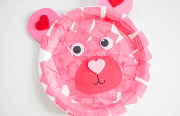 Easy Valentine’s Day Craft for Kids: Paper Plate Valentine Bear