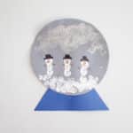 Snowman Craft: Fingerprint Paper Snow Globe