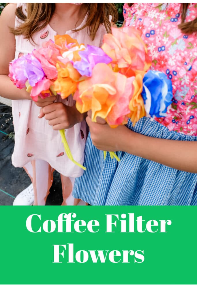 coffee filter flowers for spring