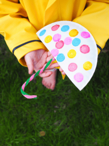 Rainy Day Paper Plate Umbrella Craft Cover Image